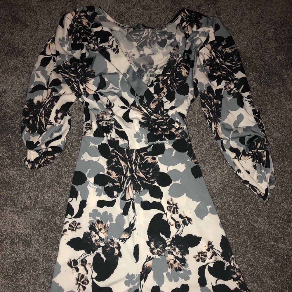 Long sleeve floral romper